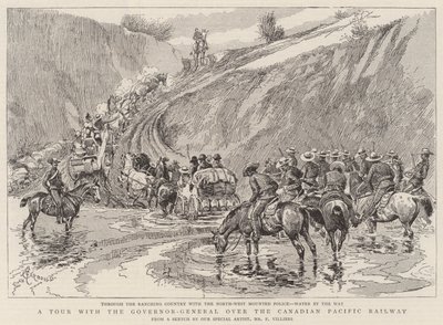 Une tournée avec le gouverneur général sur le chemin de fer canadien du Pacifique - Alfred Chantrey Corbould